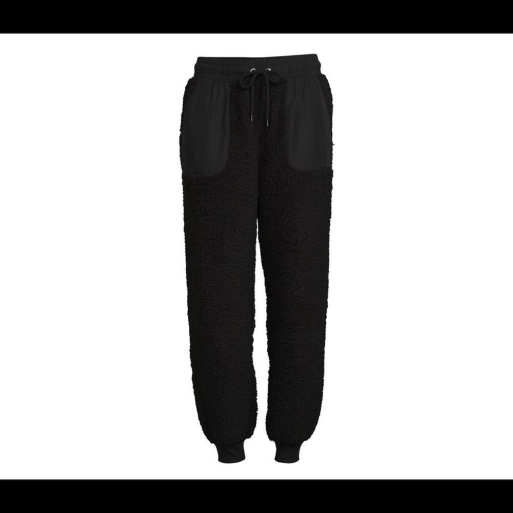 No Boundaries Faux Sherpa Joggers
